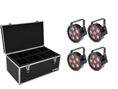 EUROLITE Set 4x LED SLS-6 TCL-spot + koffert TDV-1