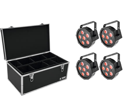 EUROLITE Set 4x LED SLS-6 TCL-spot + koffert TDV-1