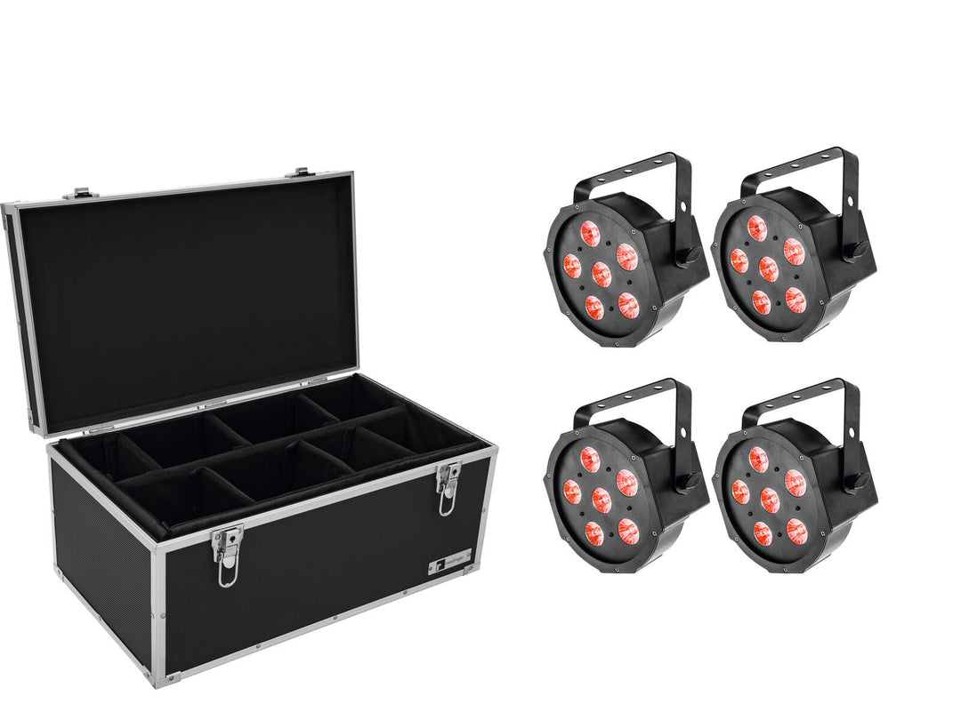 EUROLITE Set 4x LED SLS-6 TCL-spot + koffert TDV-1
