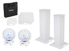 EUROLITE-sett 2x Stage Stand 100cm + 2x LED B-40 beam Effect hvit