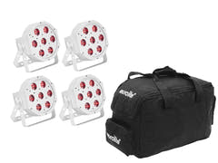 EUROLITE Set 4x LED SLS-7 HCL Spot white + softbag