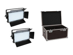 EUROLITE sett med 2x LED PLL-480 CW/WW-panel + koffert