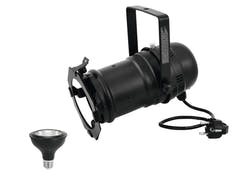 EUROLITE sett PAR-30 Spot svart + PAR-30 230V COB 12W E-27 LED 1800-3000K dim2warm