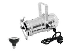 EUROLITE Sett PAR-30 Spot sil+ PAR-30 230V COB 12W E-27 LED 1800-3000K dim2warm