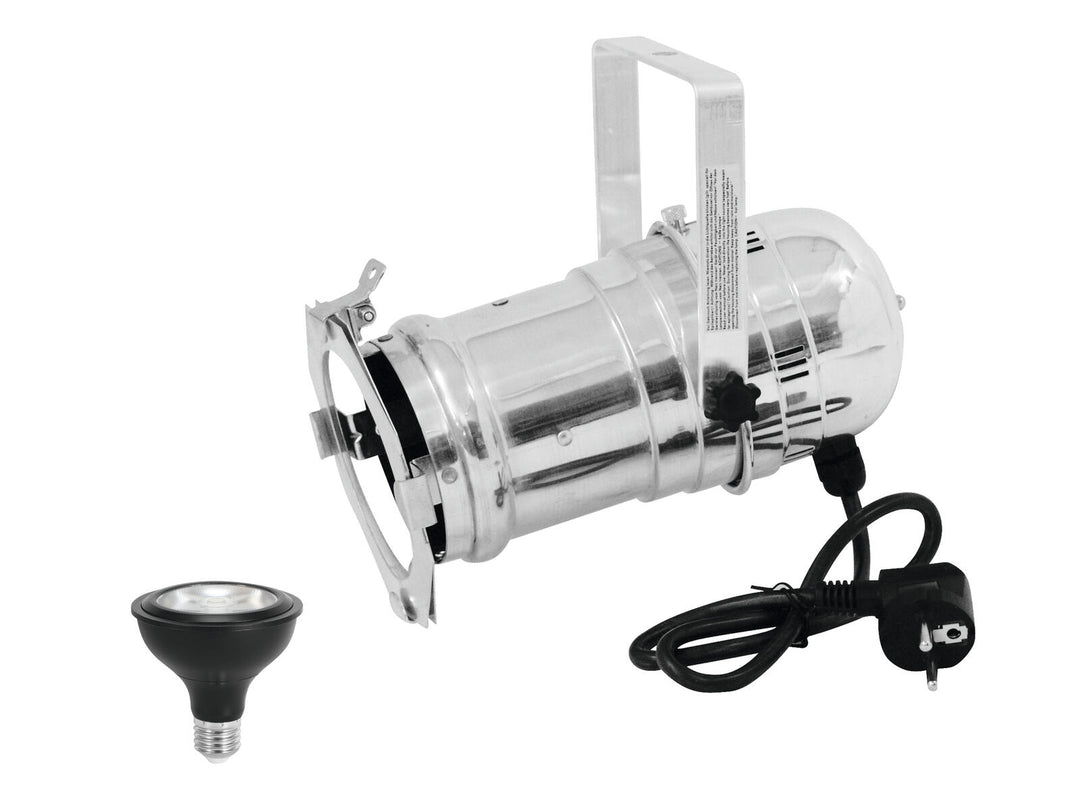 EUROLITE Sett PAR-30 Spot sil+ PAR-30 230V COB 12W E-27 LED 1800-3000K dim2warm