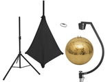 EUROLITE Sett med speilkule 50cm gull med stativ og tripod cover svart