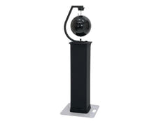 EUROLITE sett speilkule 30 cm svart med variabelt scenestativ + svart trekk