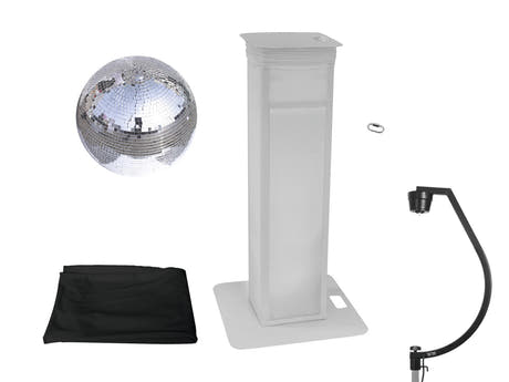 EUROLITE Set Mirror ball 50cm med scenestativ variabelt + Cover black