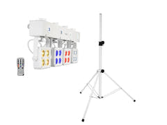 EUROLITE-sett LED KLS-180 hvit + BS-2 EU høyttalerstativ hvit