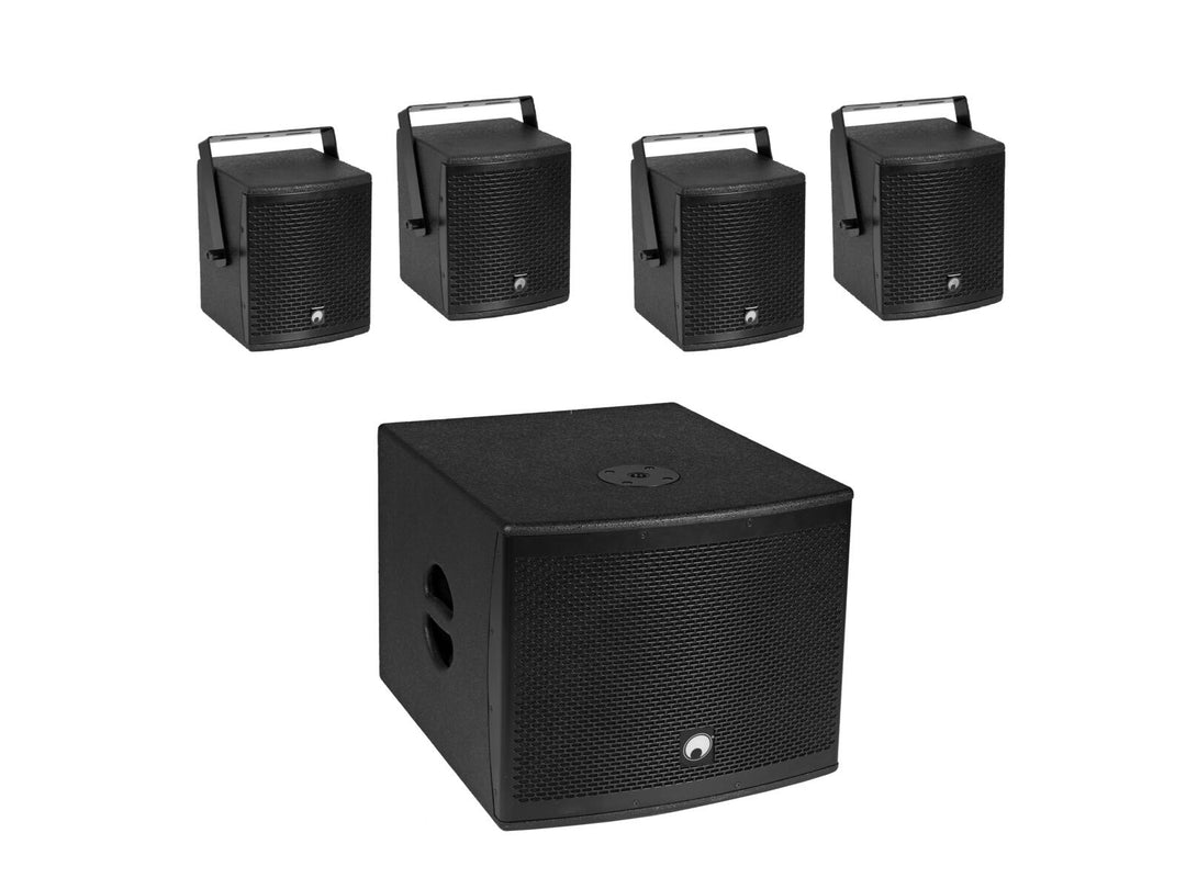 OMNITRONIC set MOLLY-12A aktiv subwoofer + 4x MOLLY-6 topper 8 ohm, Black