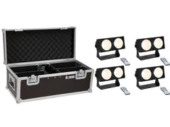 EUROLITE sett 4x LED CBB-2 COB WW Bar + koffert