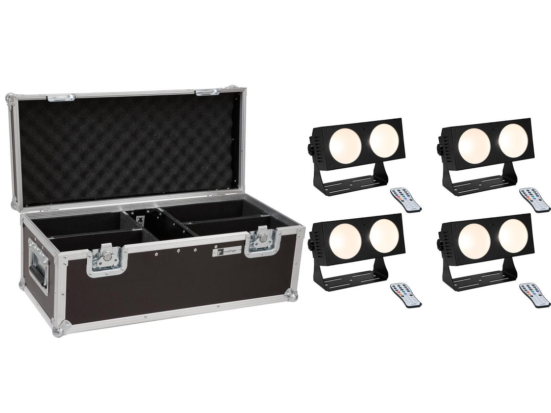 EUROLITE sett 4x LED CBB-2 COB WW Bar + koffert