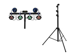 EUROLITE sett LED KLS Laser Bar Next FX Light Set + STV-60-WOT EU stålstativ svart