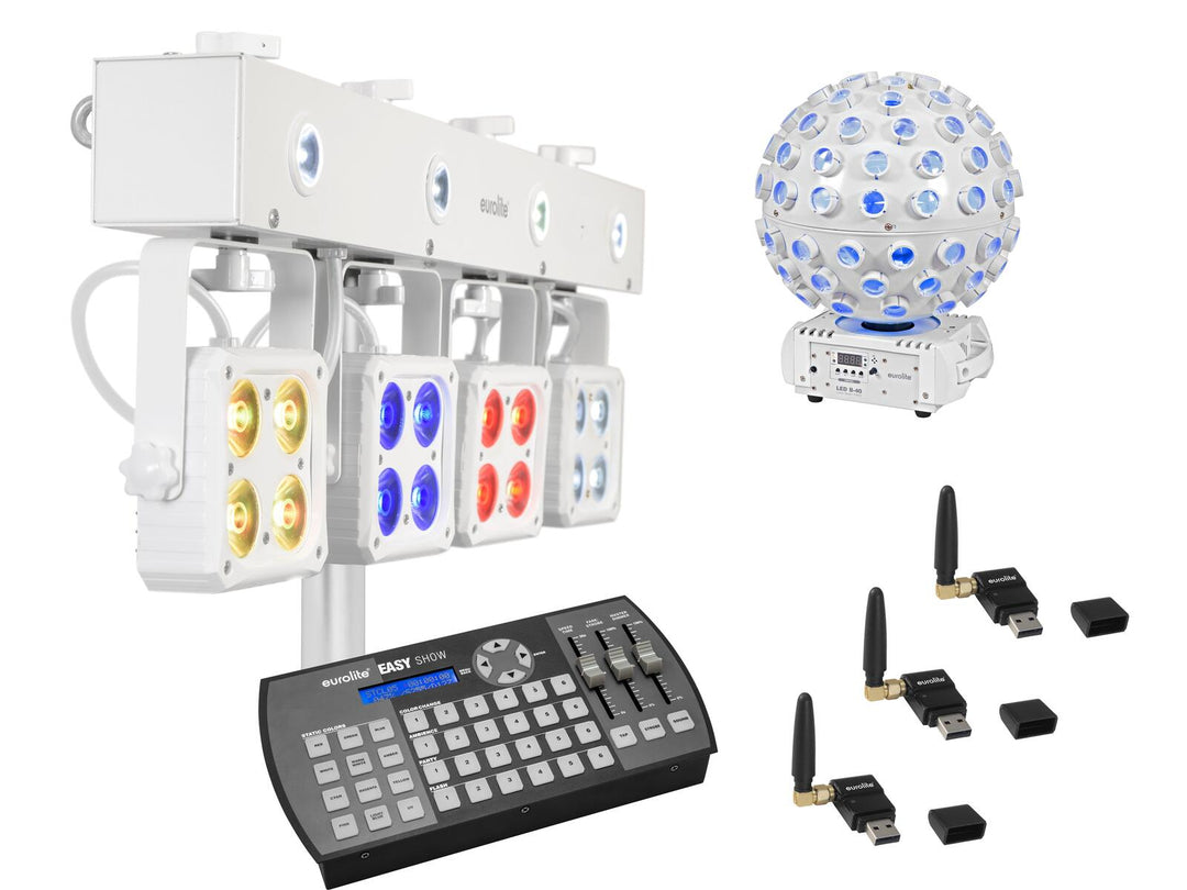 EUROLITE sett LED KLS-180 wh + LED B-40 wh + USB QuickDMX + Easy Show