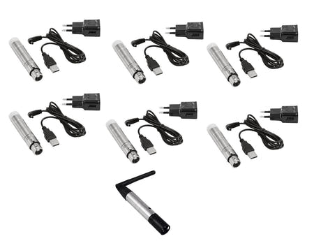 EUROLITE Set QuickDMX 1x Transmitter + 6x AKKU Receiver