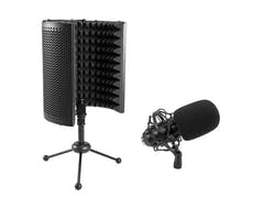 OMNITRONIC Set MIC CM-78MK2 kondensatormikrofon med stor membran + AS-04 absorberingssystem for bordmikrofon