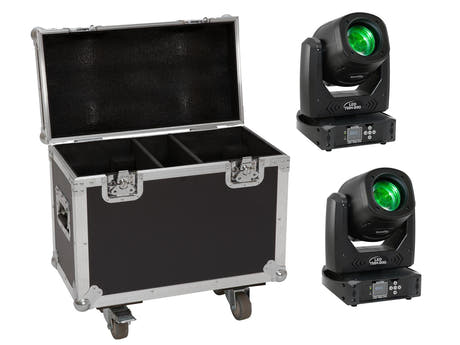 EUROLITE Set 2x LED TMH-B90 + koffert med hjul