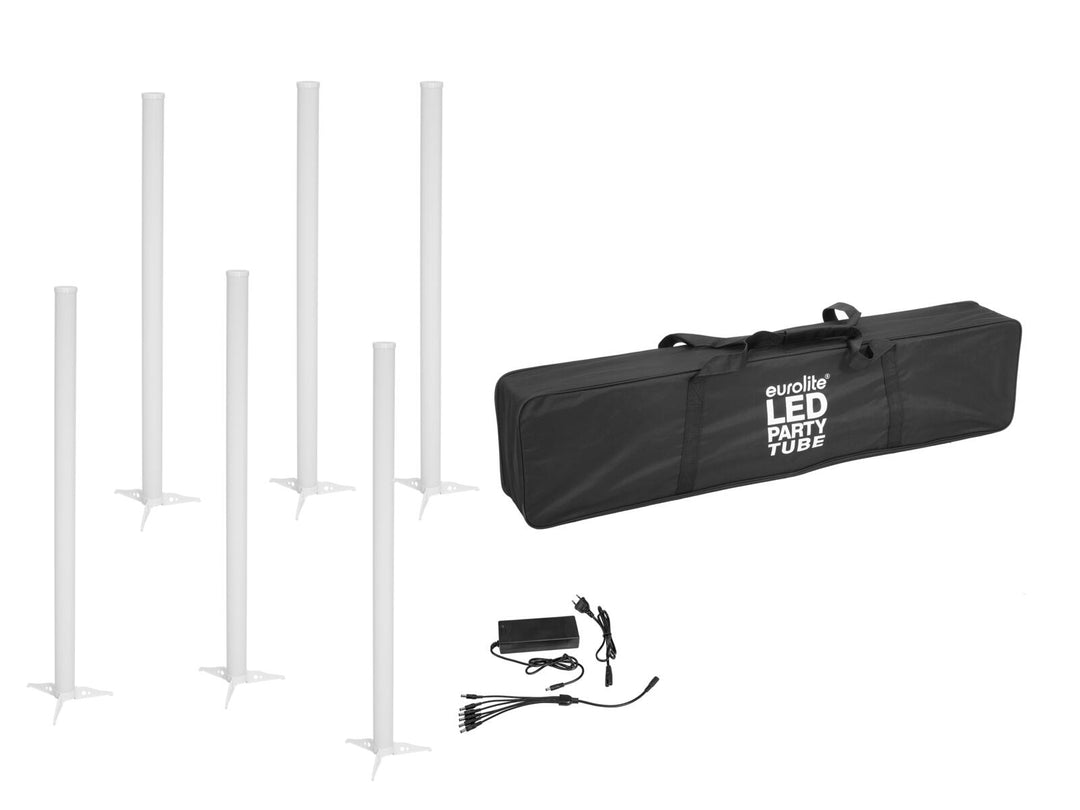 EUROLITE Set 6x AKKU LED Party Tube IR + lader + myk bag