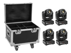 EUROLITE Set 4x LED TMH-S60 Moving Head-Spot + Case