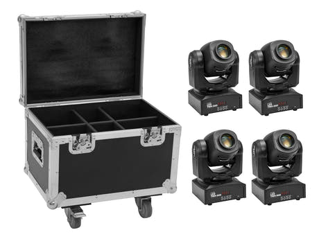 EUROLITE Set 4x LED TMH-S60 Moving Head-Spot + Case