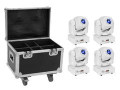 EUROLITE sett med 4x LED TMH-S60 Moving Head Spot wh + koffert