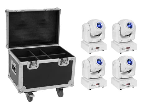 EUROLITE sett med 4x LED TMH-S60 Moving Head Spot wh + koffert