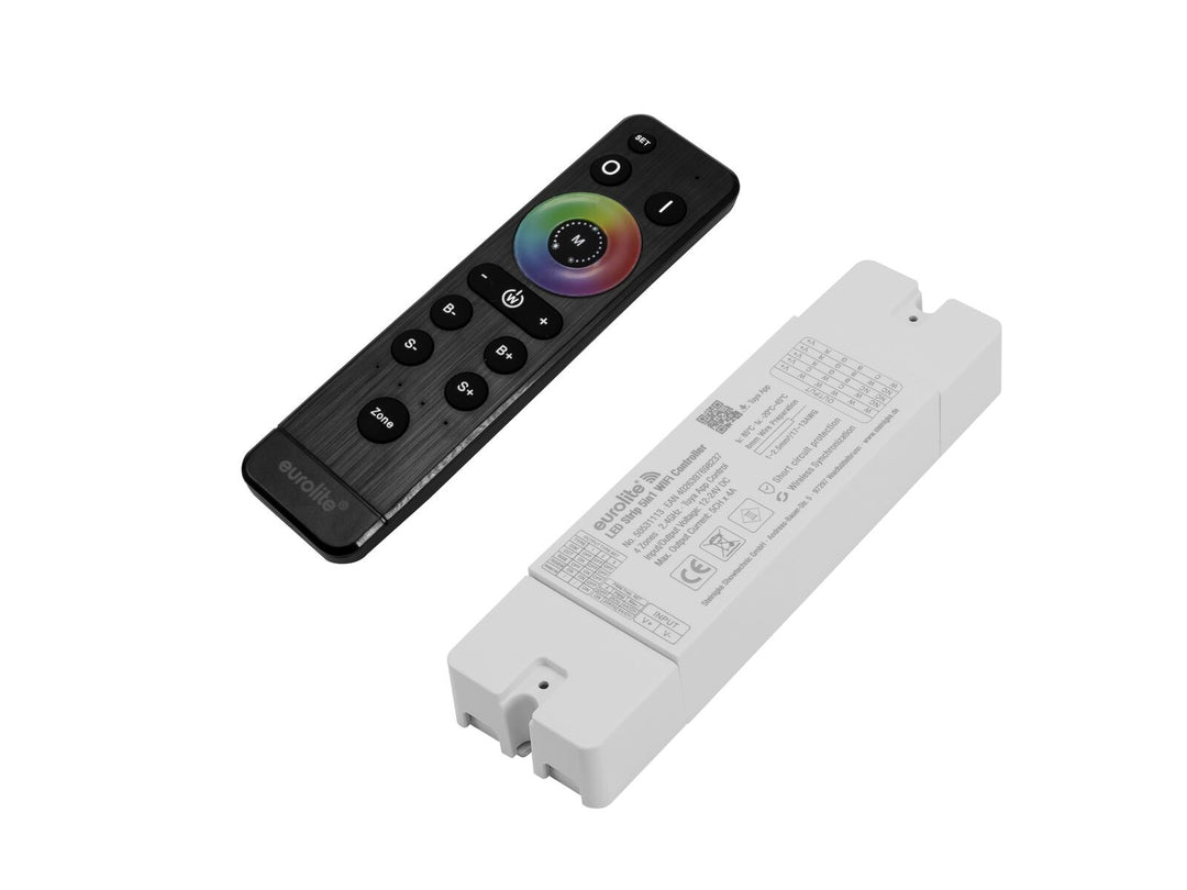 EUROLITE-sett LED Strip 5in1 WiFi Controller + Remote Control Zone