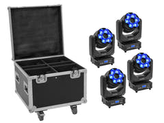 EUROLITE Set 4x LED TMH-H240 Beam/Wash/Flower Effect + koffert