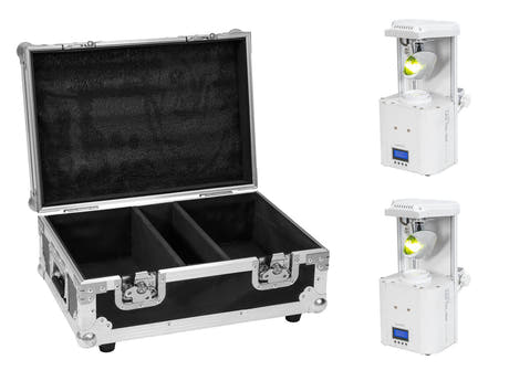 EUROLITE Set 2x LED TSL-350 Scan COB hvit + koffert