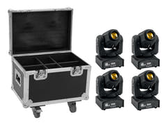 EUROLITE Sett med 4x LED TMH-17 Spot + kasse med hjul