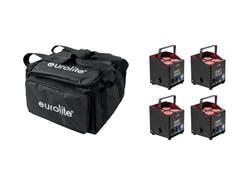 EUROLITE Sett 4x AKKU UP-4 QCL Spot QuickDMX MK2 + Soft Bag