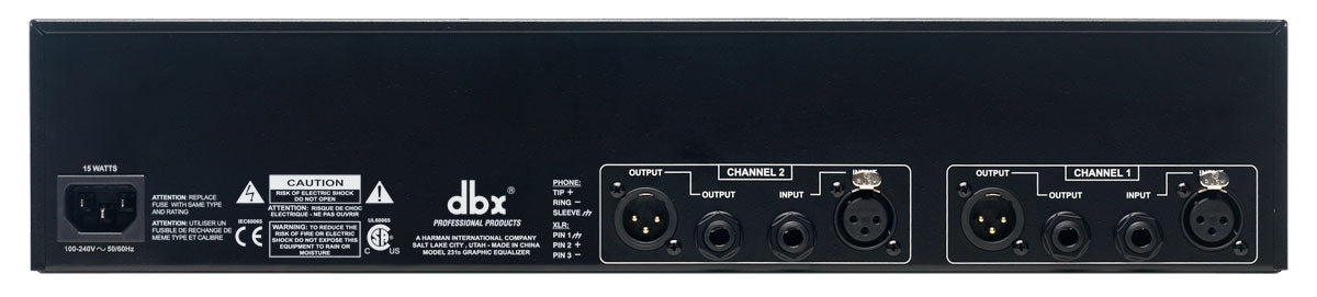 dbx 231S 2x 31-bånds grafisk equalizer