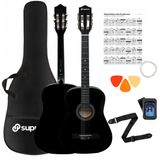Suprimo CGS3 BK Klassisk Guitar 4/4 – Sort Begyndersæt
