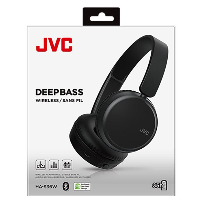 JVC HAS36WBU - Bluetooth-hodetelefoner (Svart)