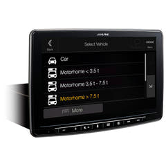 Alpine INE-F904DC Halo9 med navigasjon og lastebilkart