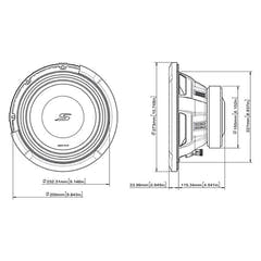 Alpine S2-W10D4 10" subwoofer dobbel 4 ohm