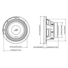 Alpine S2-W8D4 8" subwoofer dobbel 4 ohm