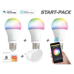 Caliber E27 Smart Home starterpakke LED-pærer hvit/multi