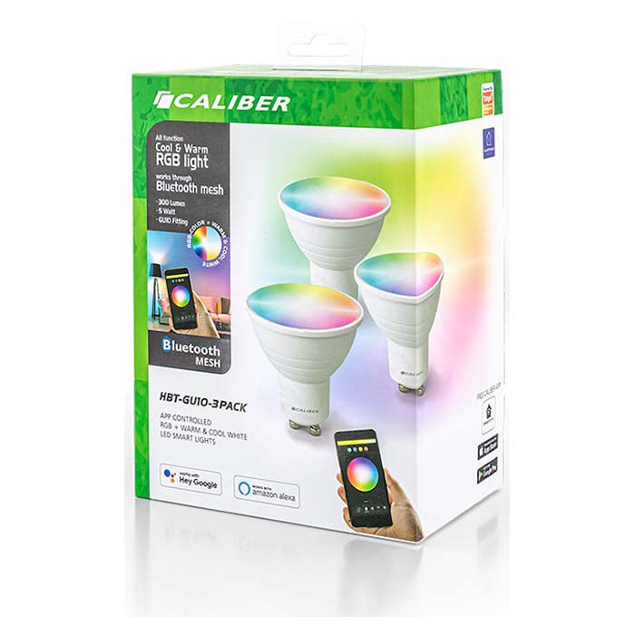 Caliber GU10 Smart Home 3-pakning LED-pærer hvit/flerfarget