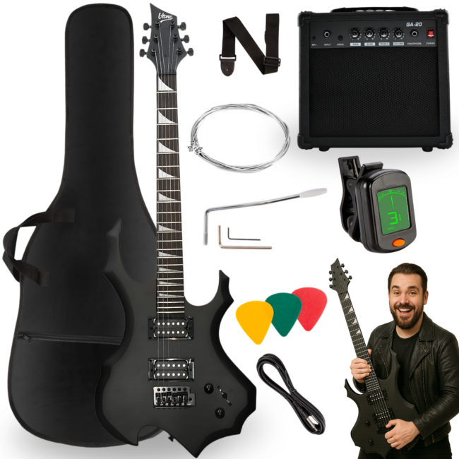 V-TONE EGS 39 MBK elektrisk gitarpakke 4/4, svart
