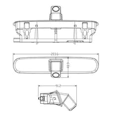 Ryggekamera Fiat Doblo 2, Opel Combo d