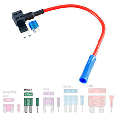 Ampire uttak for MICRO2-sikring 10A (ACZ) - 1 stk.
