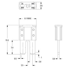 Ampire uttak for MICRO2-sikring 10A (ACZ) - 1 stk.