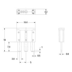Ampire tapp for MICRO3-sikring 10A