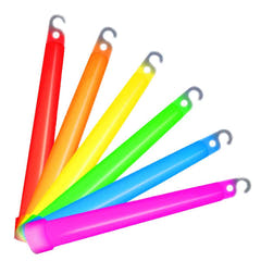 25 stk. Glowsticks 6'' med snor (Blå)