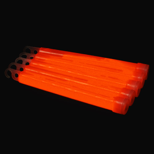 25 stk. Glowsticks 6'' med snor (Orange)