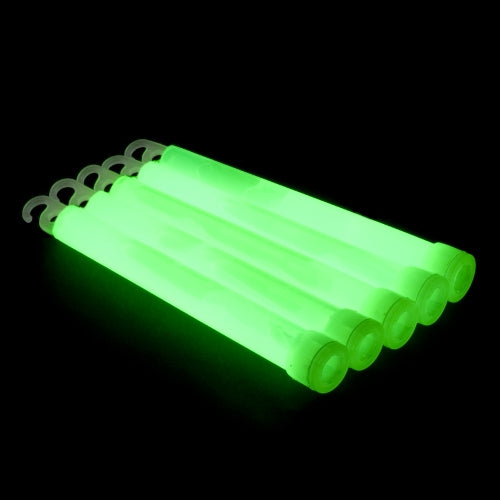 25 stk. Glowsticks 6'' med snor (Grønn)