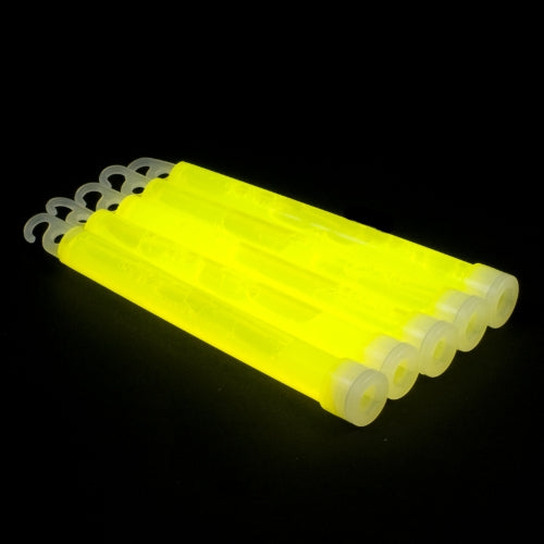 25 stk. Glowsticks 6'' med snor (Gul)