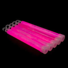 25 stk. Glowsticks 6'' med snor (Pink)