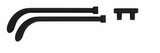 Glow sticks-brillestel (10stk.) svart